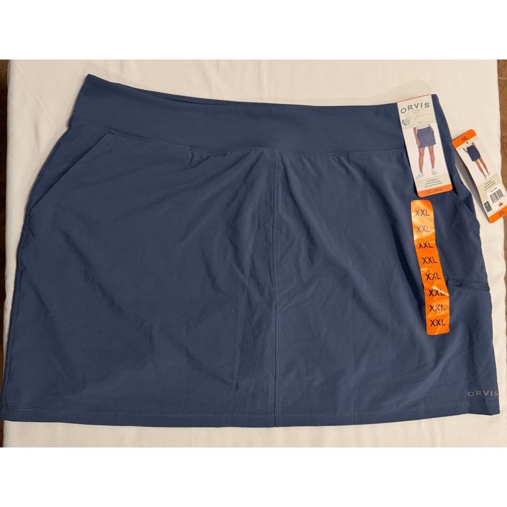Orvis Women's Skort - Lightweight Moisture Wicking - Size XXL - Blue  NEW W/Tags
